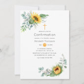 Invitation Confirmation de l'eucalyptus du tournesol de Boho (Devant)