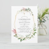Invitation Confirmation de l'herbier de forêt à l'aquarelle G (Debout devant)