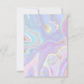 Invitation Confirmation de marbre coloré fluide catholique (Dos)