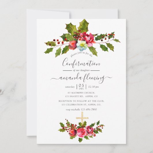 Invitation Confirmation de Noël (Devant)