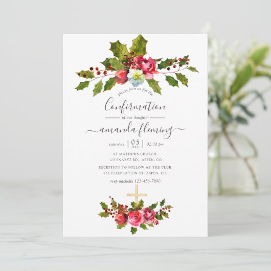 Invitation Confirmation de Noël (Debout devant)