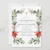 Invitation Confirmation de Noël en forêt hivernale (Devant)