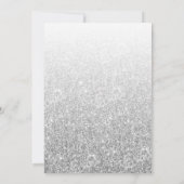 Invitation Confirmation De Parties scintillant Argent Élégant (Dos)
