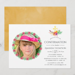 Invitation Confirmation de photo d'été tropical