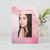 Invitation Confirmation de photo florale (Debout devant)