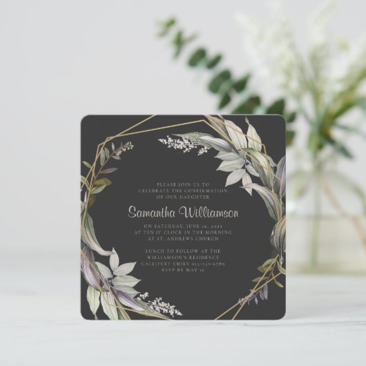 Invitation Confirmation de remplissage géométrique moderne (Debout devant)