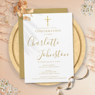 Invitation Confirmation de signature dorée moderne