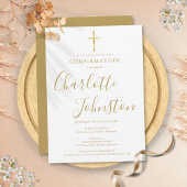 Invitation Confirmation de signature dorée moderne