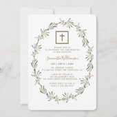 Invitation Confirmation De Son Foliage Vert Aquarelle (Devant)