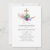 Invitation Confirmation de succulente de désert à l'aquarelle (Devant)