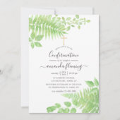 Invitation Confirmation de verdure à l'aquarelle (Devant)