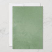 Invitation Confirmation de verdure géométrique à l'aquarelle (Dos)