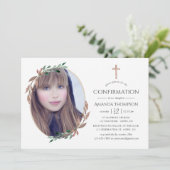 Invitation Confirmation de verdure rustique hivernale (Debout devant)