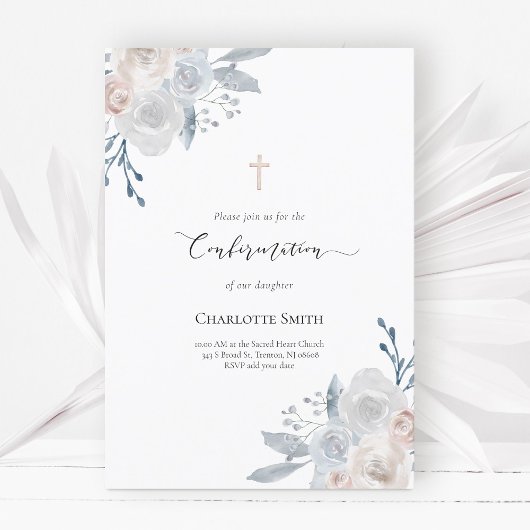 Invitation Confirmation des coins fleuris aquarelle
