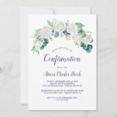 Invitation Confirmation des fleurs blanches classiques (Devant)