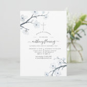 Invitation Confirmation des fleurs de cerises blanches (Debout devant)