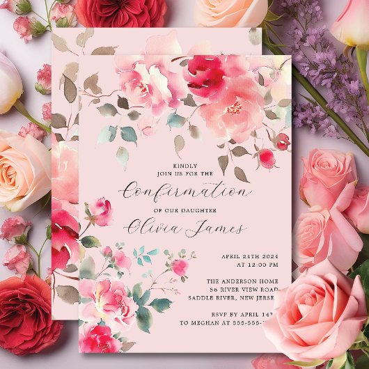 Invitation Confirmation des fleurs de flush