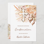 Invitation Confirmation des fleurs de pêche du saumon (Devant / Derrière)