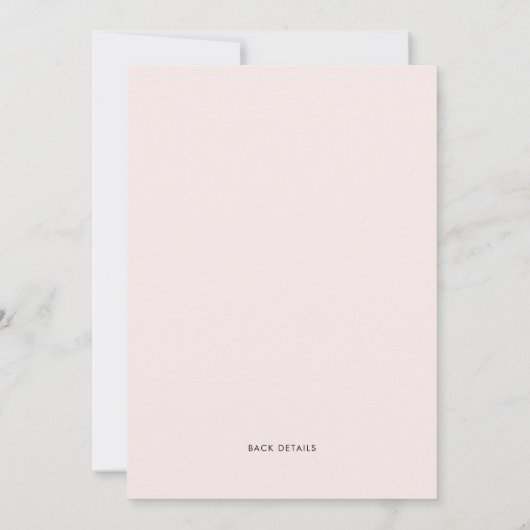 Invitation Confirmation des fleurs roses modernes (Dos)