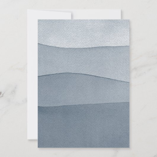 Invitation Confirmation des garçons d'aquarelle gris (Dos)