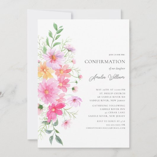 Invitation Confirmation des pétales de précision (Devant)