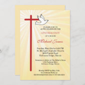 Invitation Confirmation des rayons aurifères de croix et de c (Devant / Derrière)