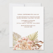 Invitation Confirmation du bouquet Boho Peach (Dos)