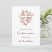 Invitation Confirmation du bouquet Rose Boho (Debout devant)