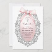 Invitation Confirmation du cadre de Parties scintillant en ar (Devant)