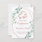 Invitation Confirmation du cadre du feuillage Saint-Esprit (Devant)