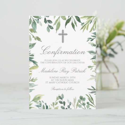 Invitation Confirmation du cadre vert (Debout devant)