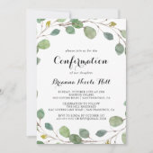 Invitation Confirmation du feuillage Eucalyptus vert (Devant)