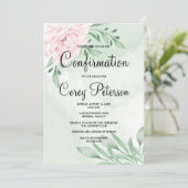 Invitation Confirmation du feuillage rose Eucalyptus (Debout devant)