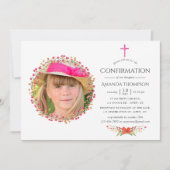 Invitation Confirmation du Fleur sauvage Aquarelle (Devant)