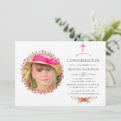 Invitation Confirmation du Fleur sauvage Aquarelle (Debout devant)