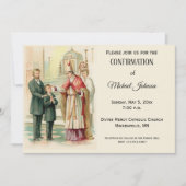 Invitation Confirmation du garçon catholique traditionnel Con (Devant)
