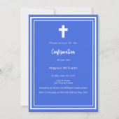 Invitation Confirmation du Royal blue boy (Devant)