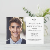 Invitation Confirmation du sacrement Photo Religieuse (Debout devant)