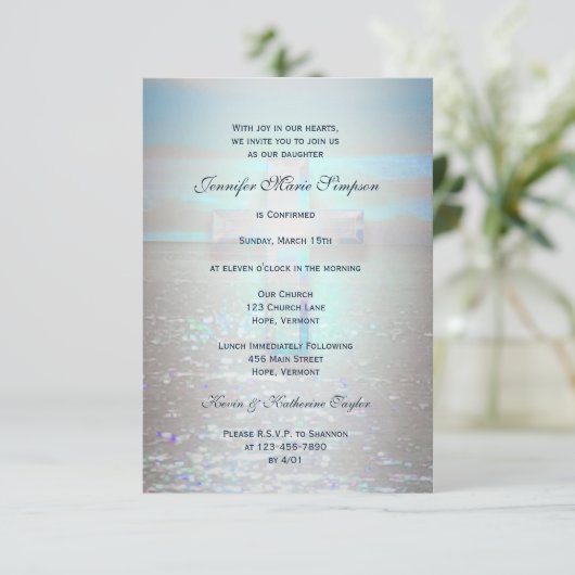 Invitation Confirmation Eaux calmes (Debout devant)