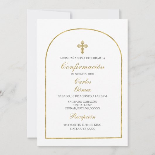 Invitation Confirmation élégante (Devant)