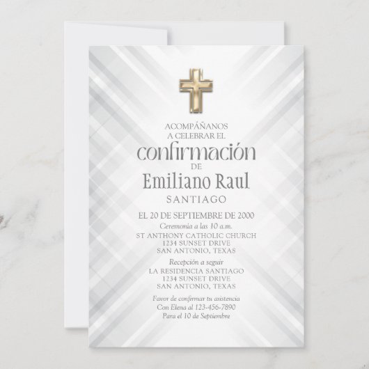 Invitation Confirmation espagnole (Devant)