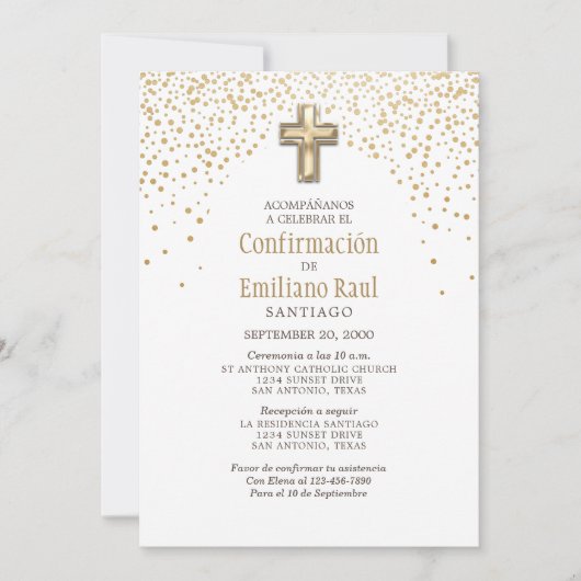 Invitation Confirmation espagnole (Devant)