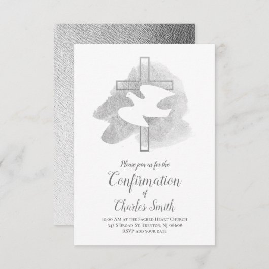 Invitation confirmation Esprit Saint conception (Devant / Derrière)