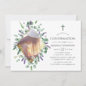 Invitation Confirmation Eucalyptus Lavande (Devant)