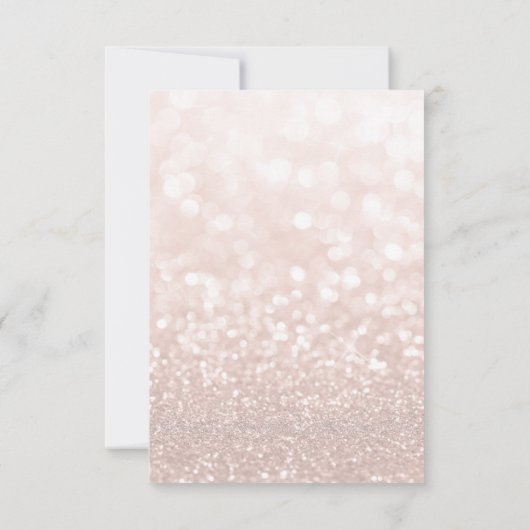 Invitation Confirmation fausse parties scintillant rose or te (Dos)