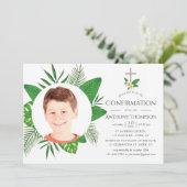 Invitation Confirmation Feuilles Tropicales (Debout devant)
