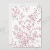 Invitation Confirmation Fille Fleur Rose Vintage (Dos)