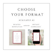 Invitation Confirmation Fille Moderne Rose Poussiéreuse Croix