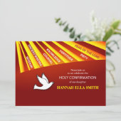 Invitation Confirmation Fille Personnaliser, Cust (Debout devant)