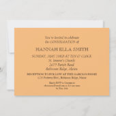 Invitation Confirmation Fille Personnaliser, Cust (Dos)